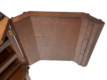 Art Deco Amsterdamse School Oak Pedestal Desk, 1920s